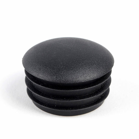 Round Lenticular Plastic Black Blanking insert End Cap Caps Tube Pipe