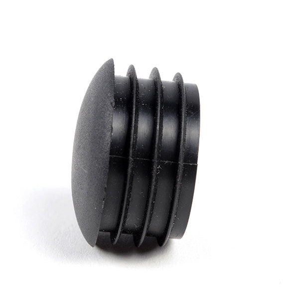 Round Lenticular Plastic Black Blanking insert End Cap Caps Tube Pipe