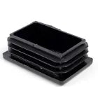 Rectangle Plastic Black Blanking End Cap Caps Tube Pipe Inserts Plug Bung Steel