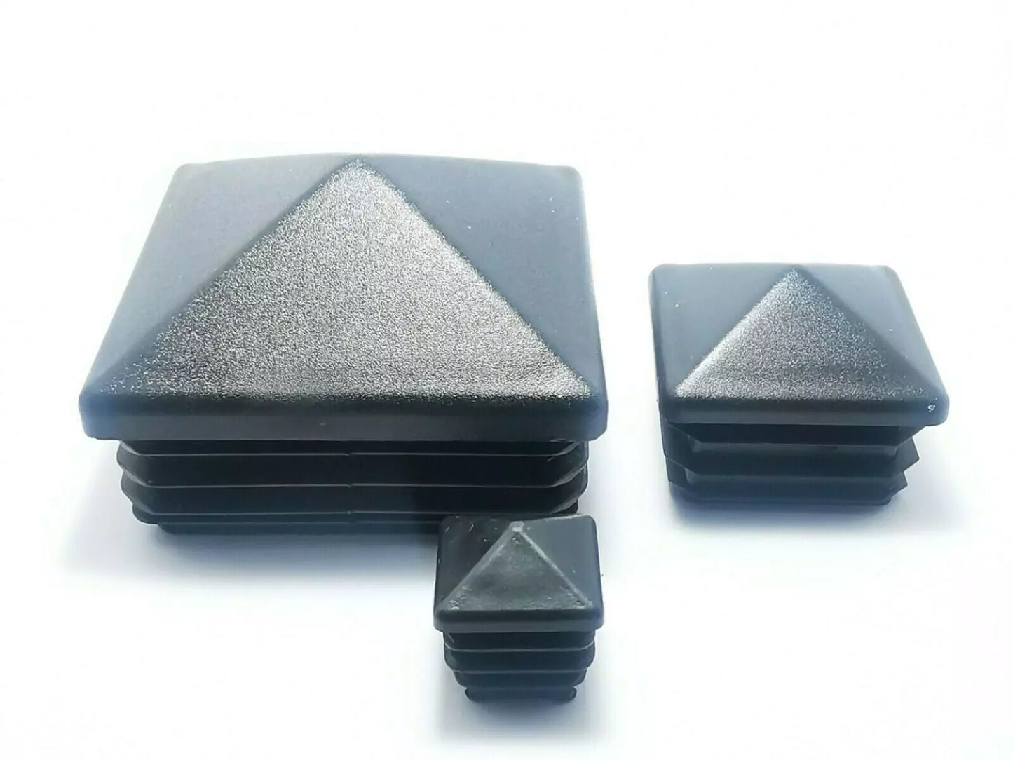 Pyramid Plastic Black Blanking End Cap Caps Tube Pipe Inserts Plug Bung